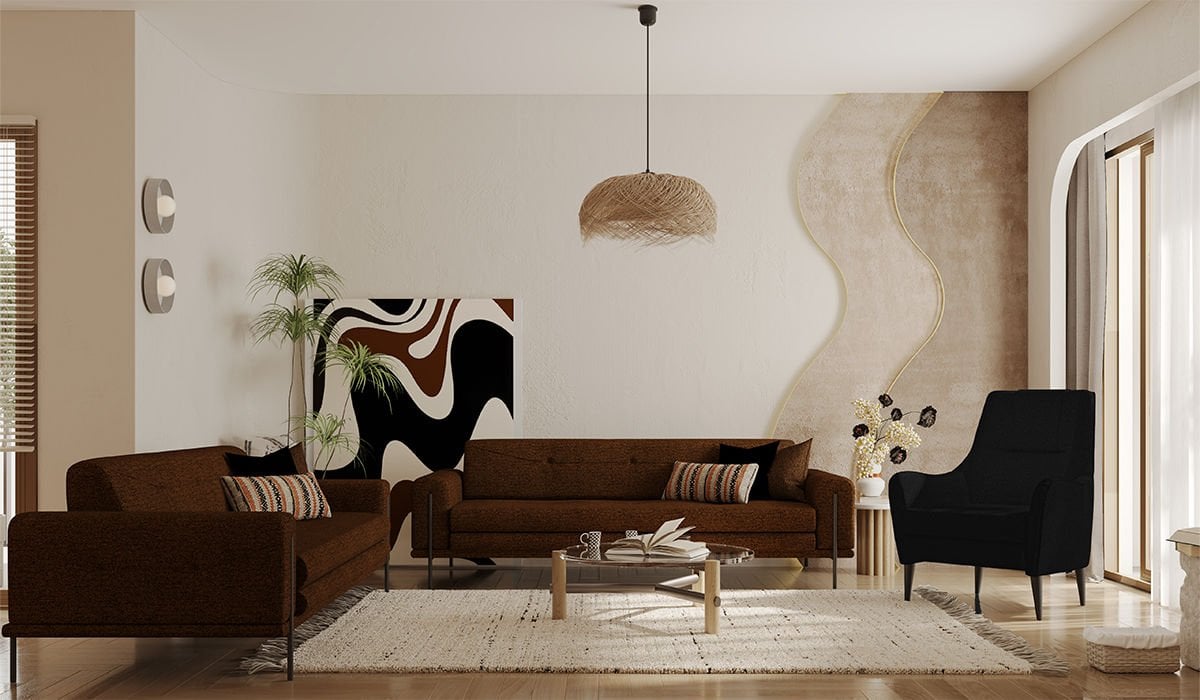 Salda Sofa set Orange/Boncuk