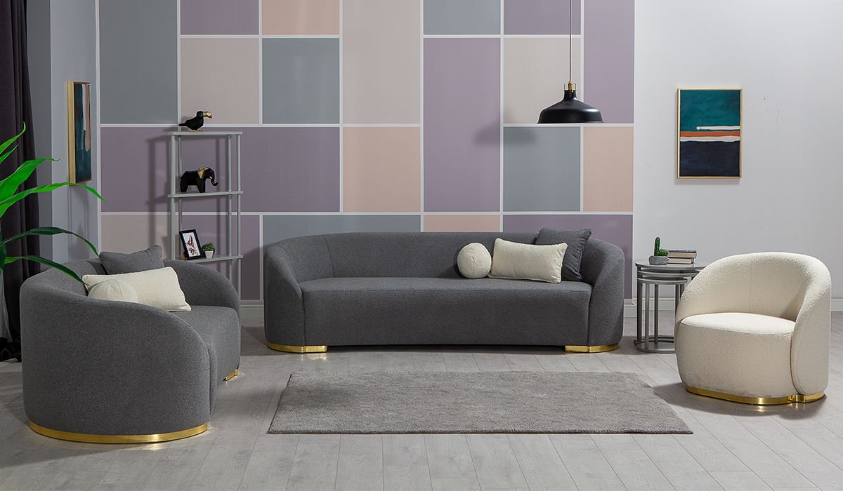 Teddy Sofa set Grey/Gravitekom