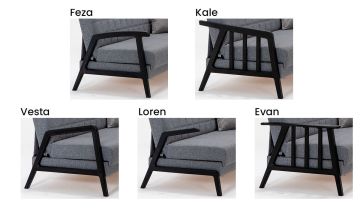 Anka Sofa set - Cream Arm