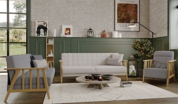Anka Sofa set - Cream Arm