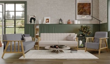 Anka Sofa set - Cream Arm
