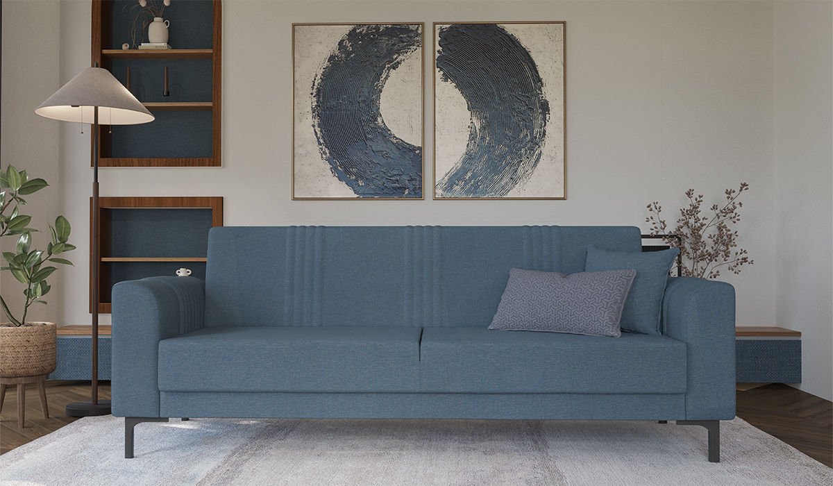 Rio 3 Seater Sofa 3.Blue / Ossa 17