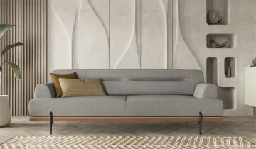 Linen 3 Setaer Sofa Grey