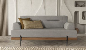 Linen 2 Seater Sofa Grey