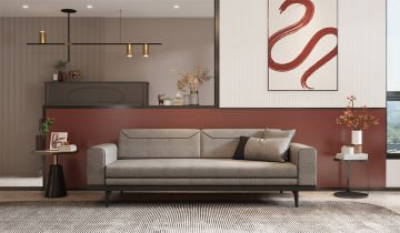 Arya 3 Seater Sofa Antrasit