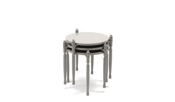 Puzzle Round Zigon Coffeetable - Duman Grey