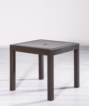 Rattan 80*80 Table set - Brown