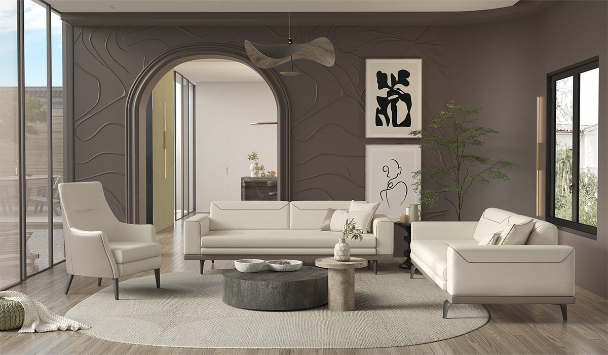 Arya Sofa set - Cream