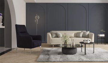 Bendis Sofa set Silver - Armchair (With Leg)