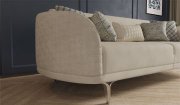 Bendis Sofa set Silver - Armchair (With Leg)