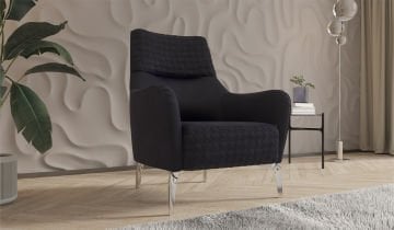 Bendis Sabit Armchair - Silver