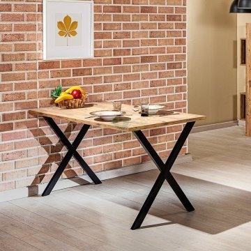 Matrix Maxima Table Ceviz + Venüs 4 Adet Chair Set - White