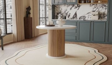 Bohem Kitchen Table Set - White