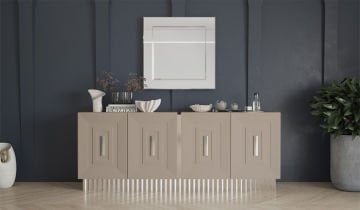 Bendis Dining Room Set - Silver