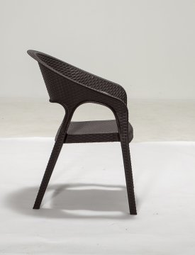 Garden 90*150 Rattan Table set - Brown
