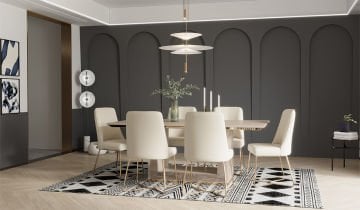 Bendis Dining Room Set - Gold