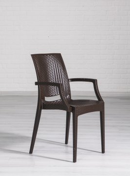Rattan Lüks Chair - Multi Coloured Cappucino
