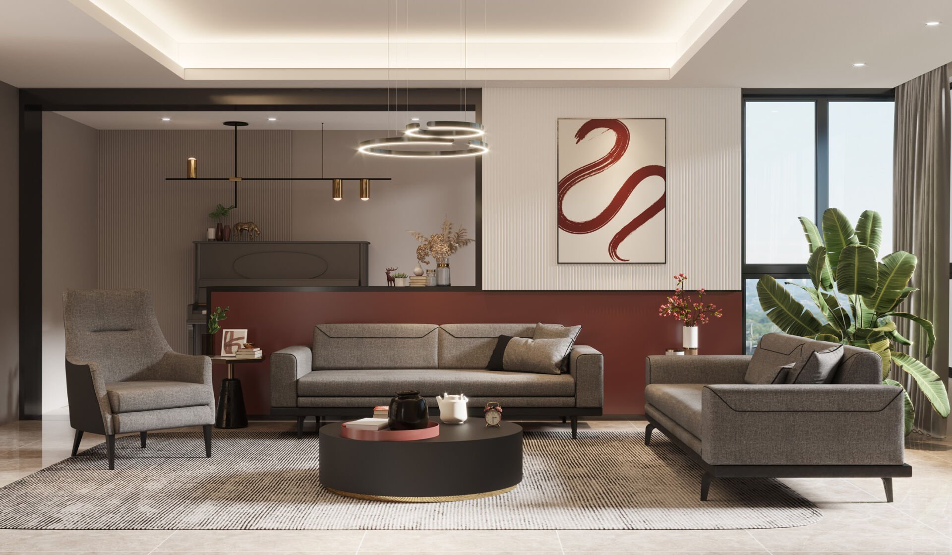 Arya Sofa set - Antrasit