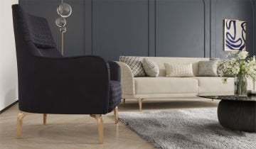 Bendis Sofa set - Armchair (With Leg)