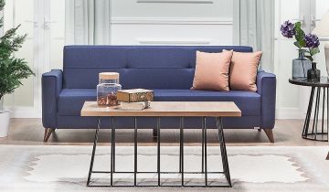 Star Sofa set Lacivert-Somon