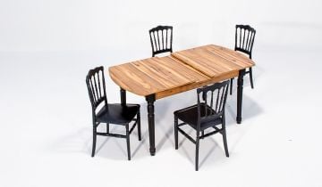 Sofia ( Ceviz ) / Miray Table Set - Black