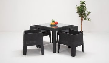 Apex Rattan Sofa set (Glass)