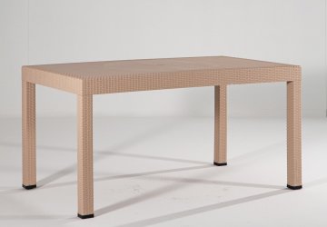 Rattan 90*150 Table - Multi Coloured Cappucino