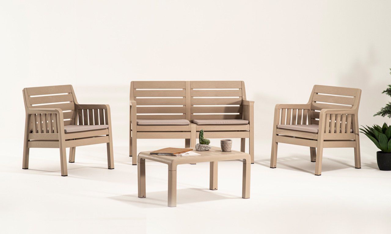 Lara Garden&Balcony Sofa set - Multi Coloured Cappucino