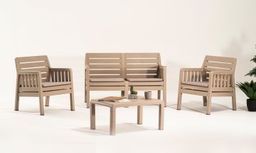 Lara Garden&Balcony Sofa set - Multi Coloured Cappucino