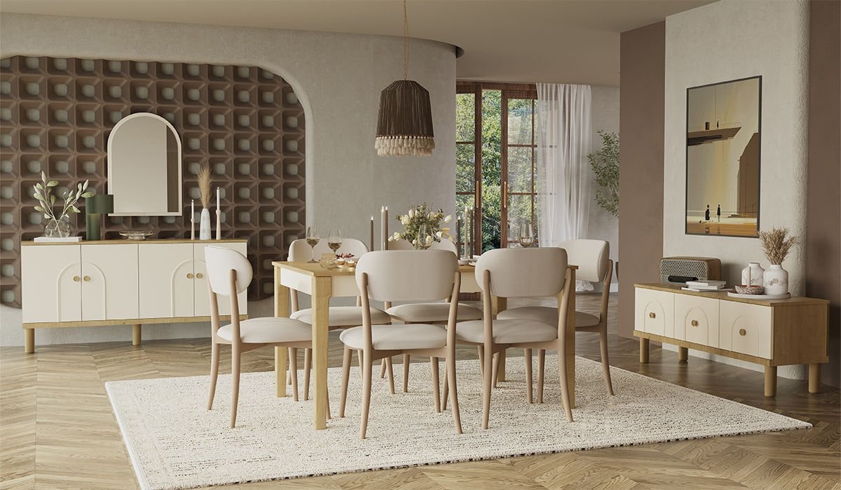 Eco Bohem Dining Room Set - Yellow