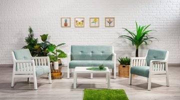 Belen Garden&Balcony Sofa set - Multi Coloured Green