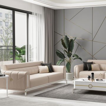 Gold Bella 3 Seater Sofa