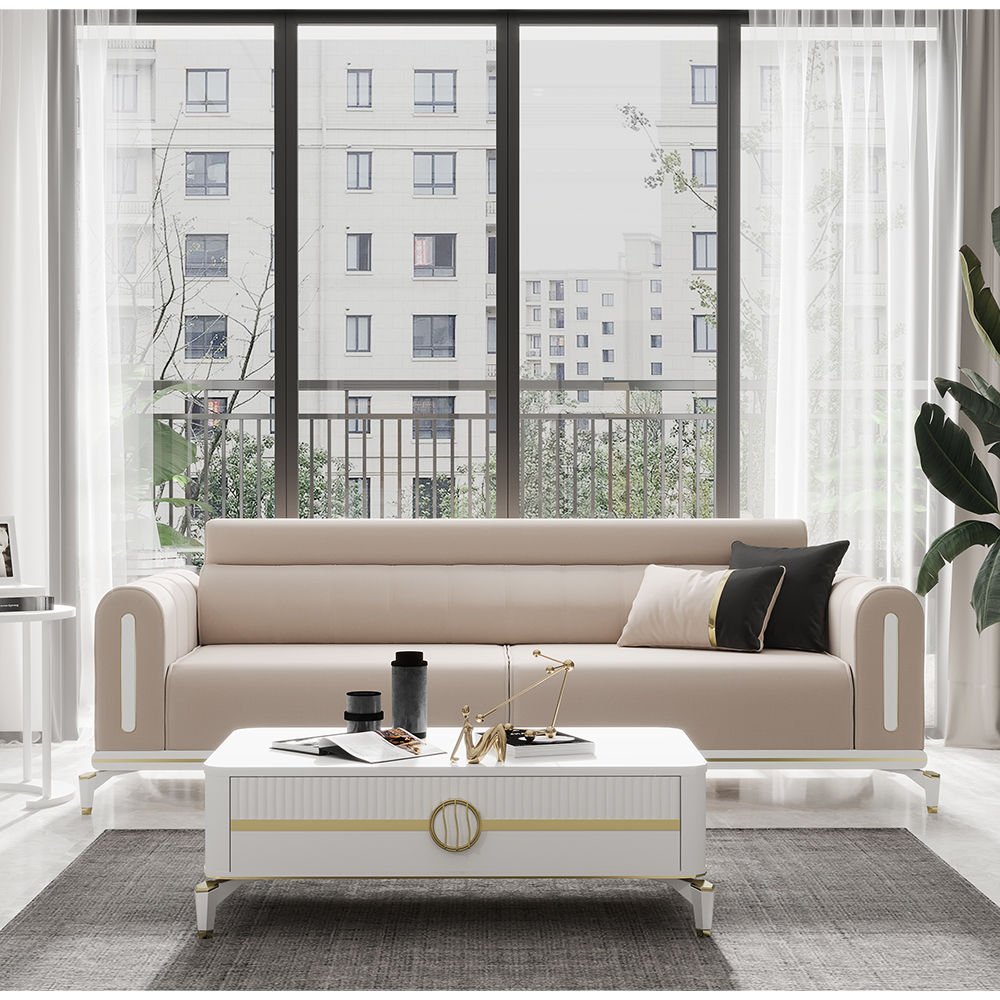 Gold Bella 3 Seater Sofa