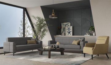 Rio Sofa set Grey/Ossa