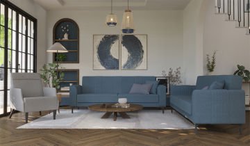 Rio Sofa set Blue/Ossa